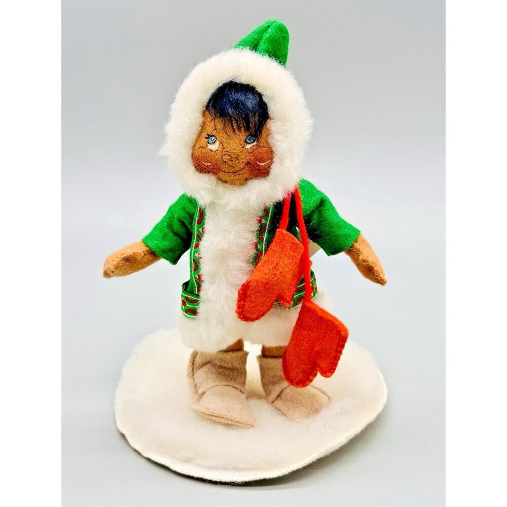 Annalee Eskimo Christmas Mobilitee Doll Inuit Alaskan 7 inch Vintage 1988